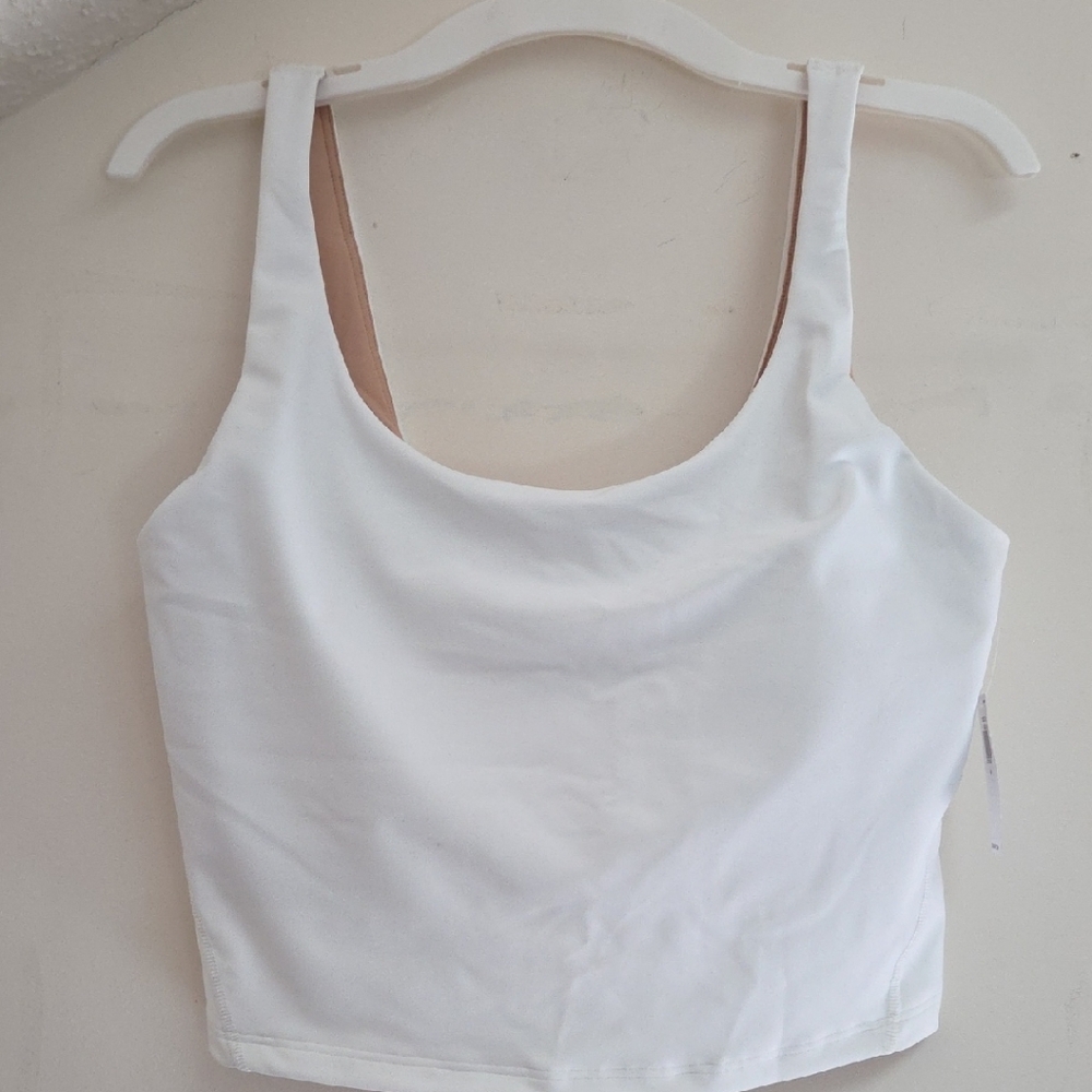 White Active Bra Top